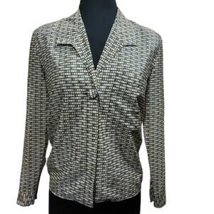 Yellow and Black Collared Blouse Size Small